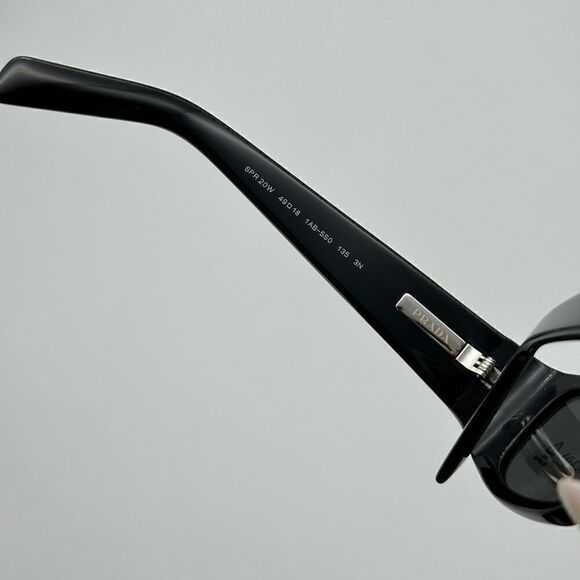 PRADA Sunglasses PR20WS 1AB5S0 Black/Dark Grey Women NEW - Picture 7 of 13